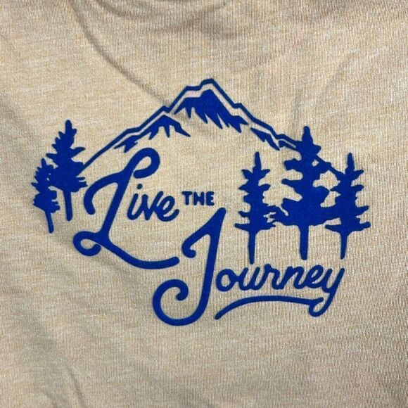 Columbia Fleece Sweatshirt Live the Journey Womens Sz Small Copper Long Sleeve S - Picture 2 of 7